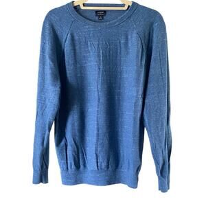 J Crew Sweater Mens Size Medium Long Sleeve Preppy Blue Pullover Business Casual